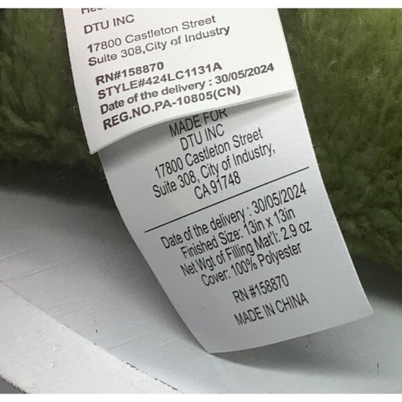 Plush Green Horse Baby Security Blanket 13x11 DTU Inc Soft Cozy Infants - Picture 5 of 7